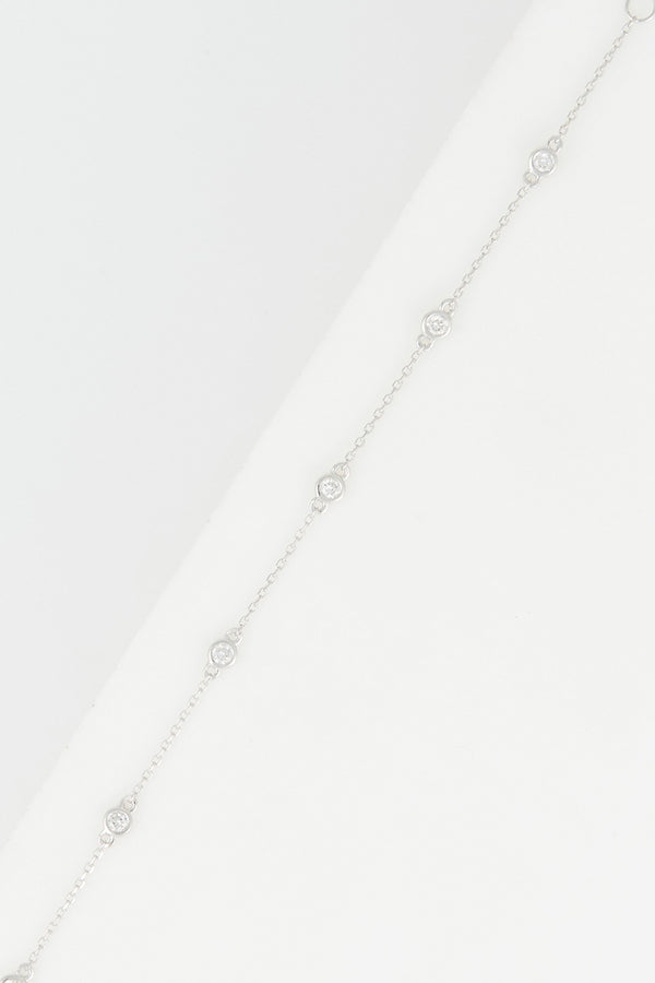 Bracelet "Serket" D0,20/7 - Or Blanc 375/1000