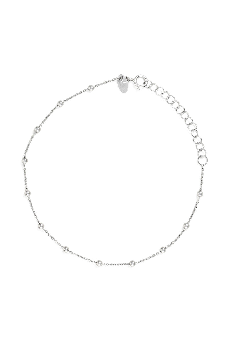 Armband kulkedja i 375/1000 vitguld