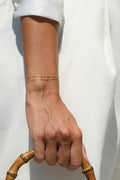 Pulsera De Cadena De Doble Bola En Oro Amarillo 375/1000 - Oro Amarillo 375/1000