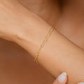 Pulsera De Cadena De Doble Bola En Oro Amarillo 375/1000