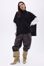 Poncho con botones Reba - Negro - Mujer