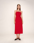 Rebecca Midi Dress - Red