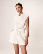 Tied Shirt Ecru Licorice