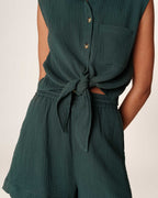 Emerald Tied Shirt Licorice