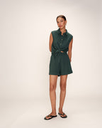 Emerald Tied Shirt Licorice