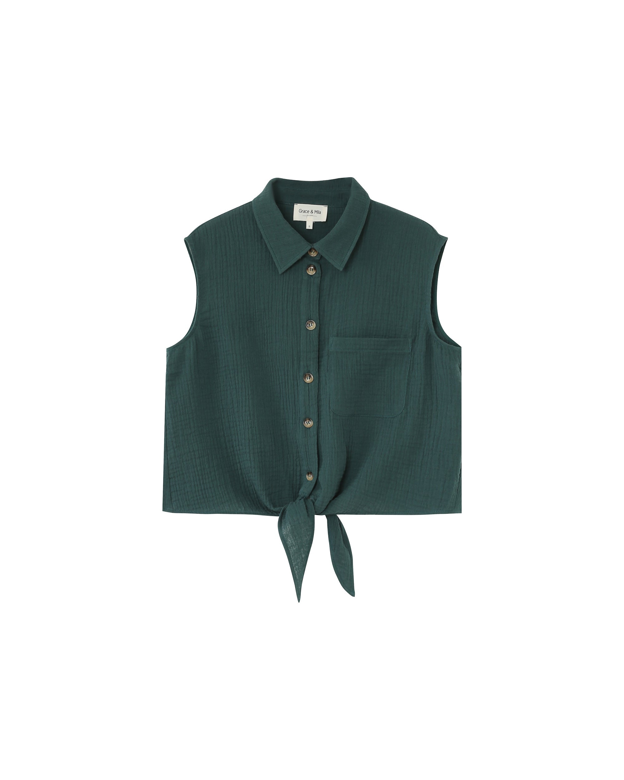 Emerald Tied Shirt Licorice