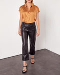 Pantalon Chino Sandy Highwaist Cropped - Black Rock - Femme