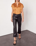 Pantalon Chino Sandy Highwaist Cropped - Black Rock - Femme