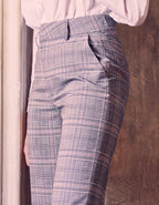Pantalón capri recto Basic Liv - Cuadros brillantes - Mujer