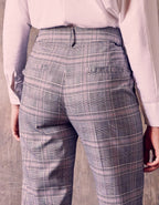 Pantalón capri recto Basic Liv - Cuadros brillantes - Mujer