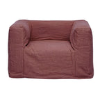 Fauteuil En Lin - Rouge