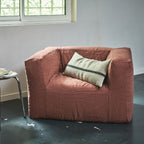 Fauteuil En Lin - Rouge