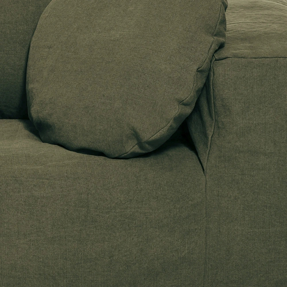 Fauteuil En Lin - Kaki