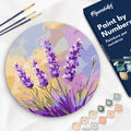 Peinture Par Numéro Sur Disque En Bois - Lavande