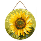 Paint By Numbers On Wooden Disc - Sunflower