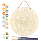 Paint By Numbers On Wooden Disc - Sunflower