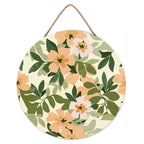 Paint by Numbers on Wooden Disc - Floral Pattern