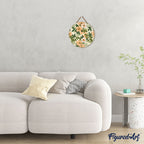 Paint by Numbers on Wooden Disc - Floral Pattern