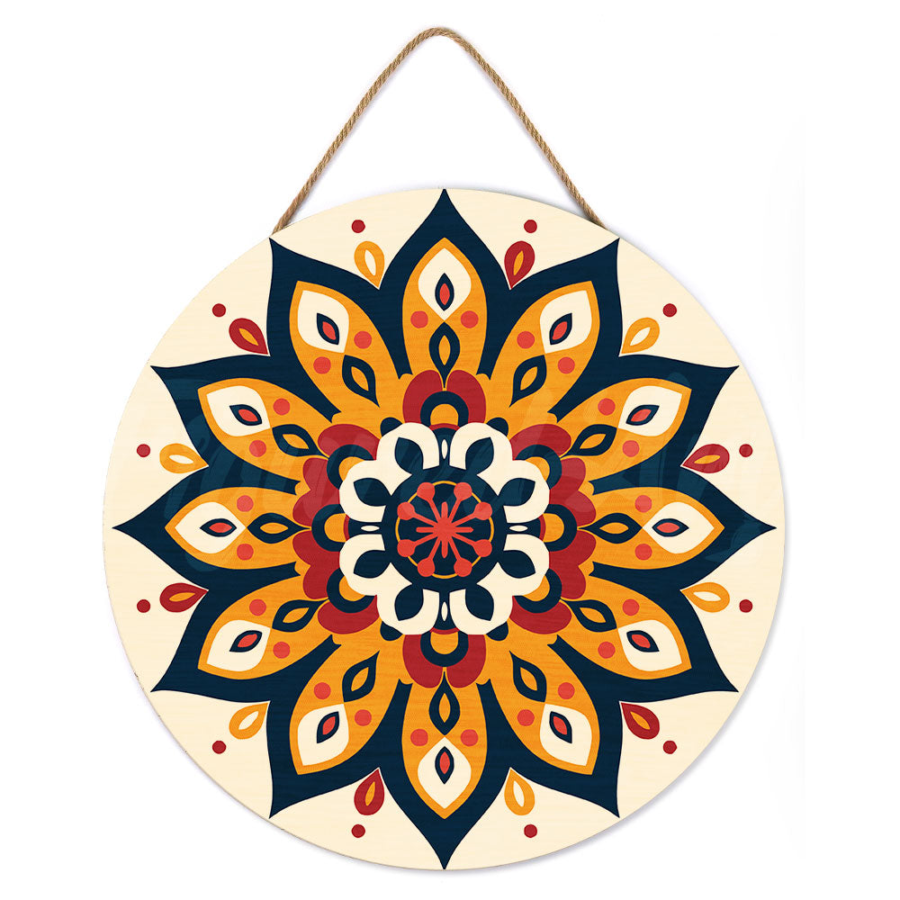 Paint By Numbers On Wooden Disc - Sunny Mandala