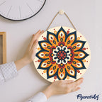 Paint By Numbers On Wooden Disc - Sunny Mandala