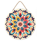Paint By Numbers On Wooden Disc - Floral Mandala