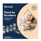 Paint By Numbers On Wooden Disc - Morning Coffee