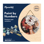 Paint By Numbers On Wooden Disc - Beauty Behind The Flowers