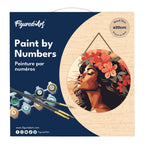 Paint By Numbers On Wooden Disc - Floral Woman