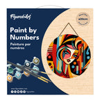 Paint By Numbers On Wooden Disc - Abstract Woman Picasso Style