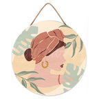 Peinture Par Numéro Sur Disque En Bois - Femme Au Turban De Profil
