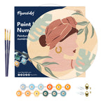 Peinture Par Numéro Sur Disque En Bois - Femme Au Turban De Profil