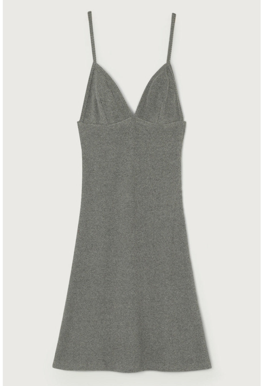 American Vintage - Thin Strap V-Neck Dress - Anthracite Marl - Women