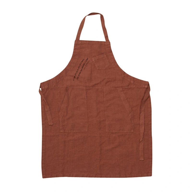 Tablier De Cuisine En Lin Lavé Pour Enfant - Orange
