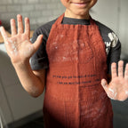 Tablier De Cuisine En Lin Lavé Pour Enfant - Orange