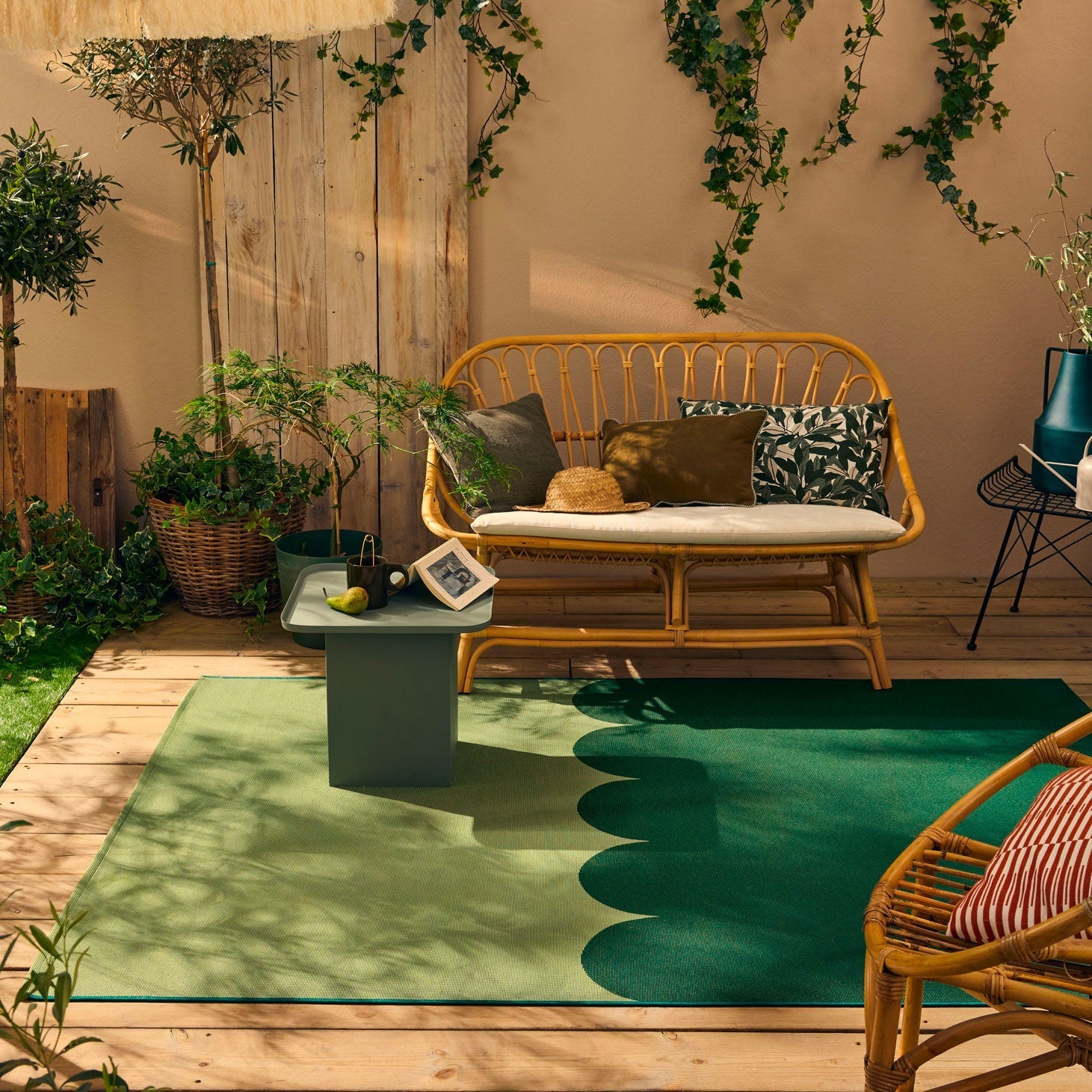 Riveira - Tapis D'Extérieur - Polypropylène/Polyester - Vert