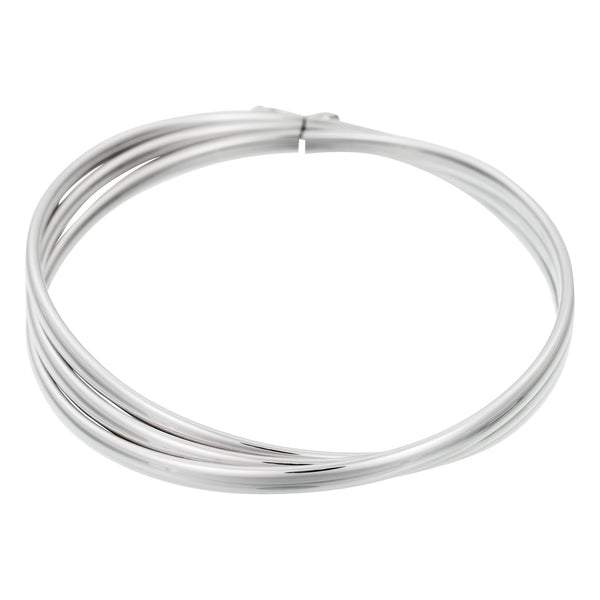 Bracelet "Trio D'Or" Or Blanc 375/1000