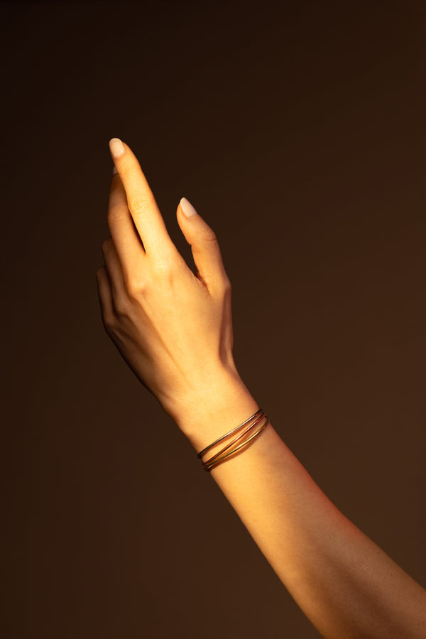 Bracelet "Trio D'Or" Tricolour Gold 375/1000