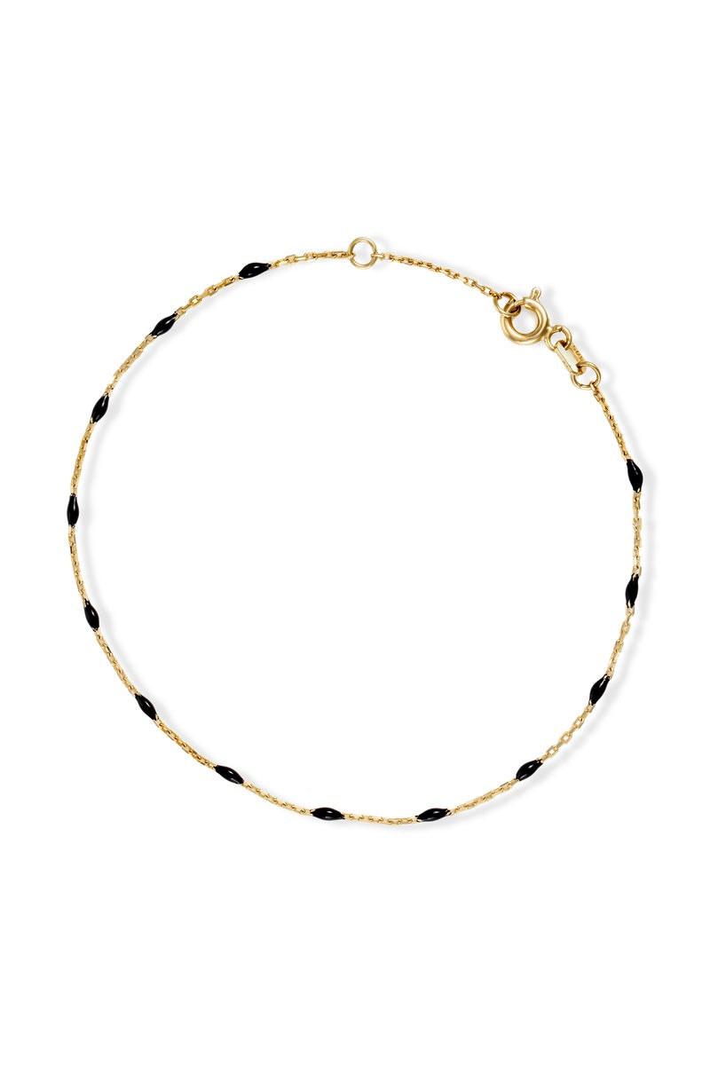 Armband Schwarze Emaille Gelbgold 375/1000