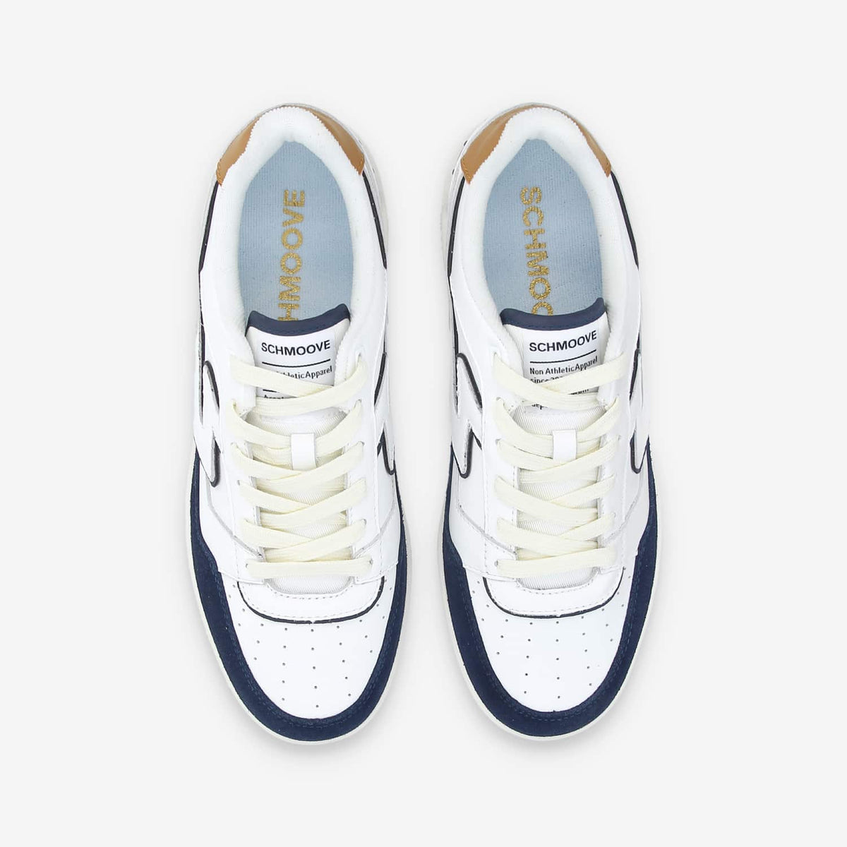 Brooklyn Court M - Nappa/Suede/Nap - White/Nuts/Navy
