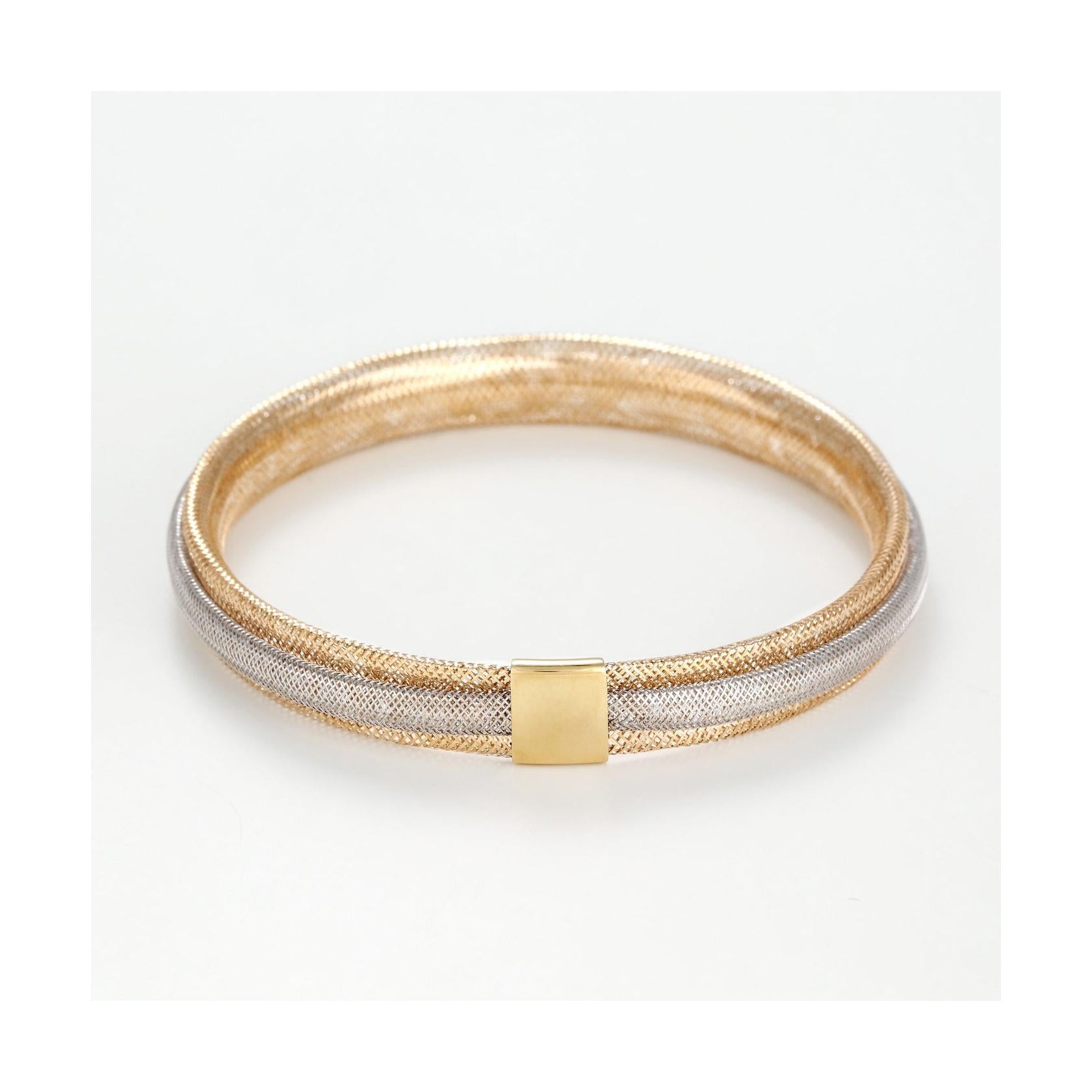 Bracelet "Vico Scintillant 8Mm" Two-tone Gold 375/1000