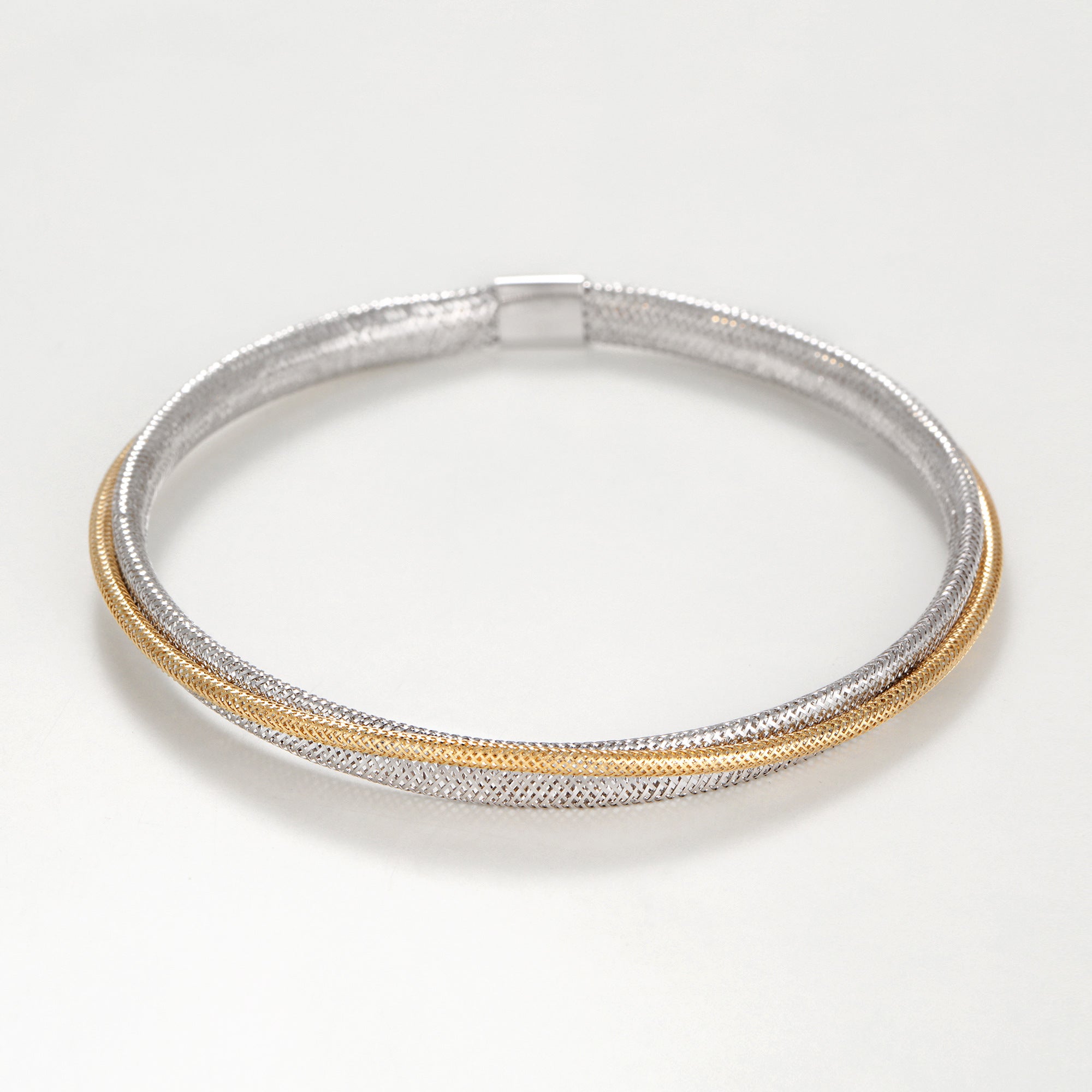 Pulsera "Matera" Oro Bicolor Blanco 375/1000