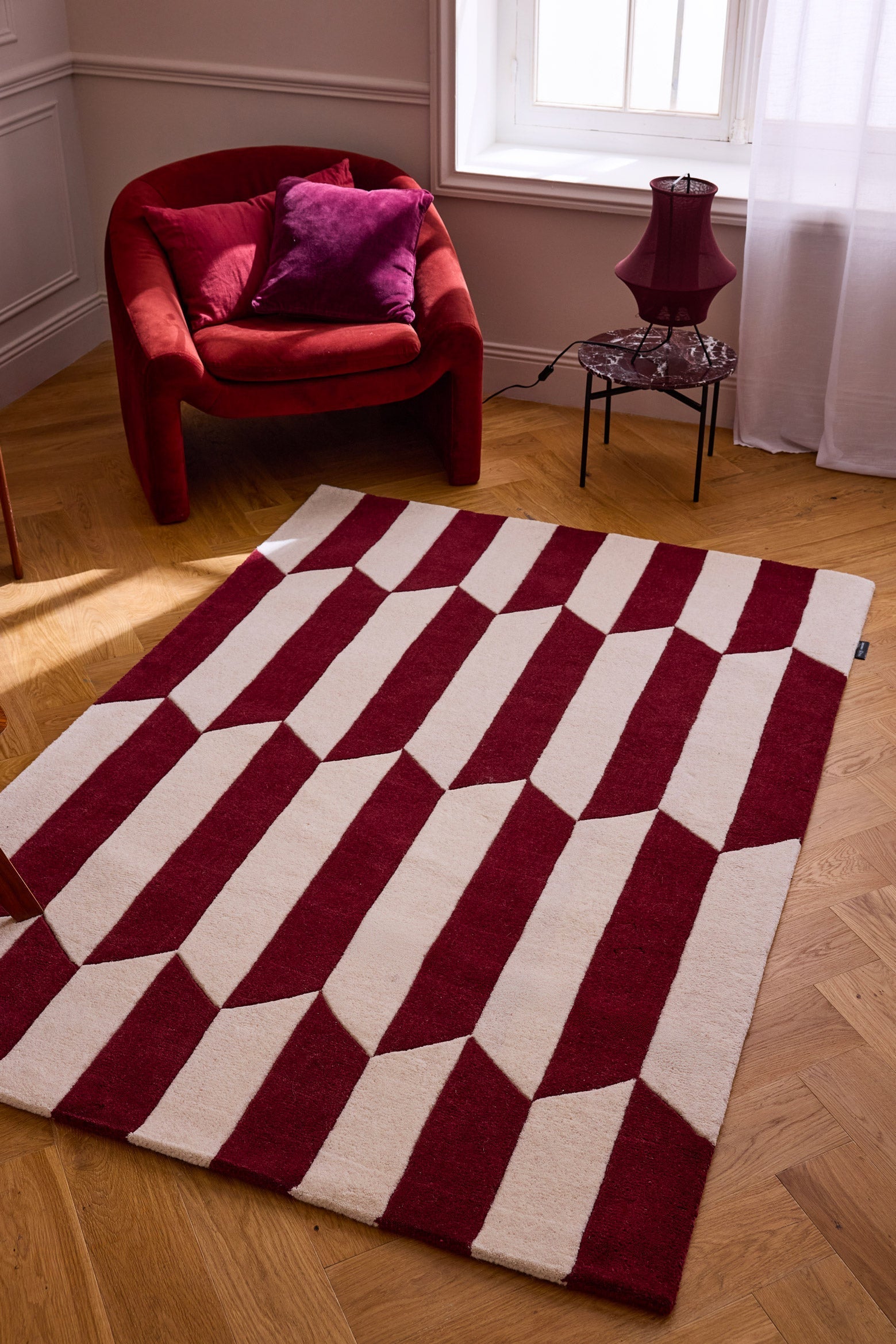 Storm red – Wool rug – P_RO1011ROU Storm red