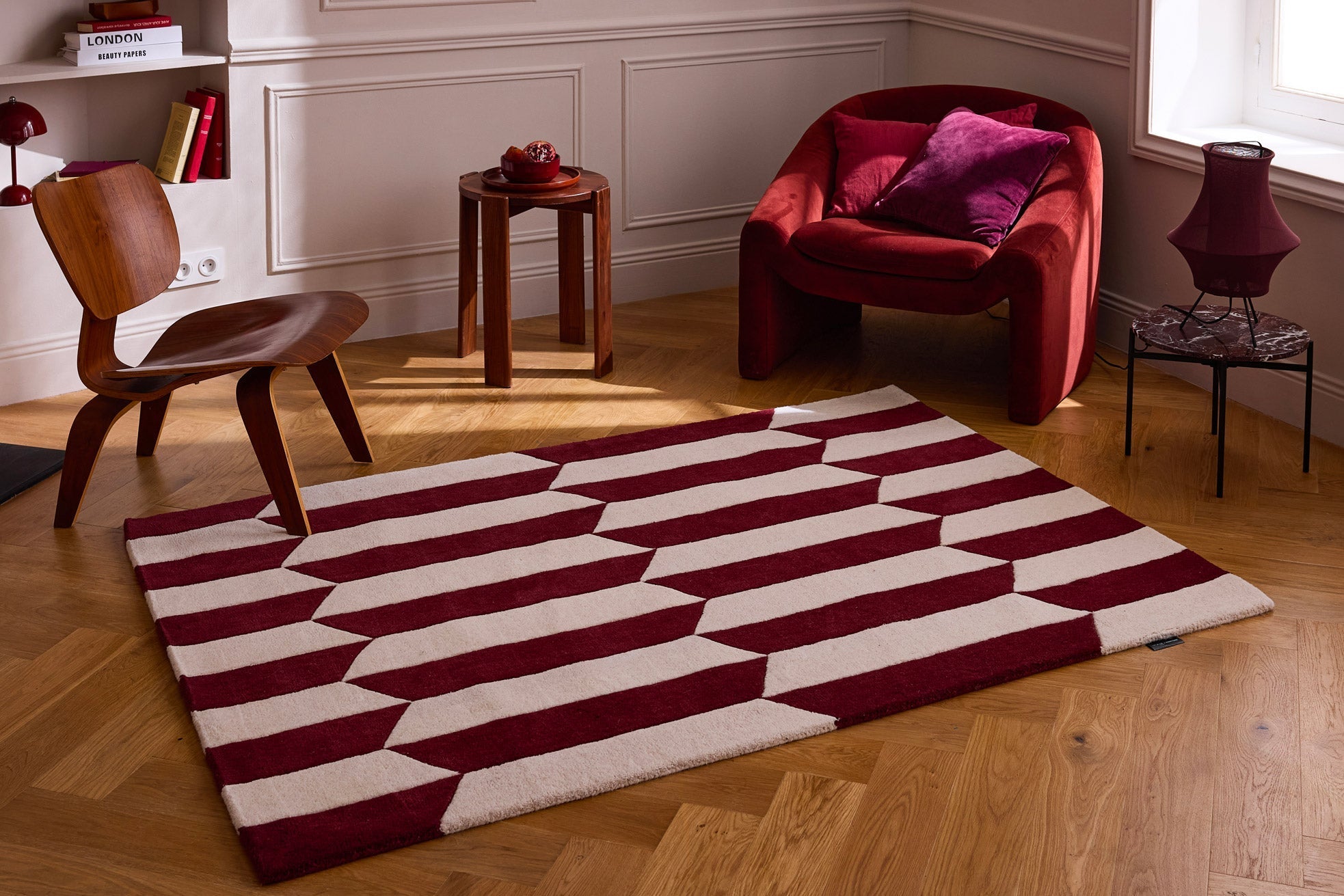 Storm red – Wool rug – P_RO1011ROU Storm red