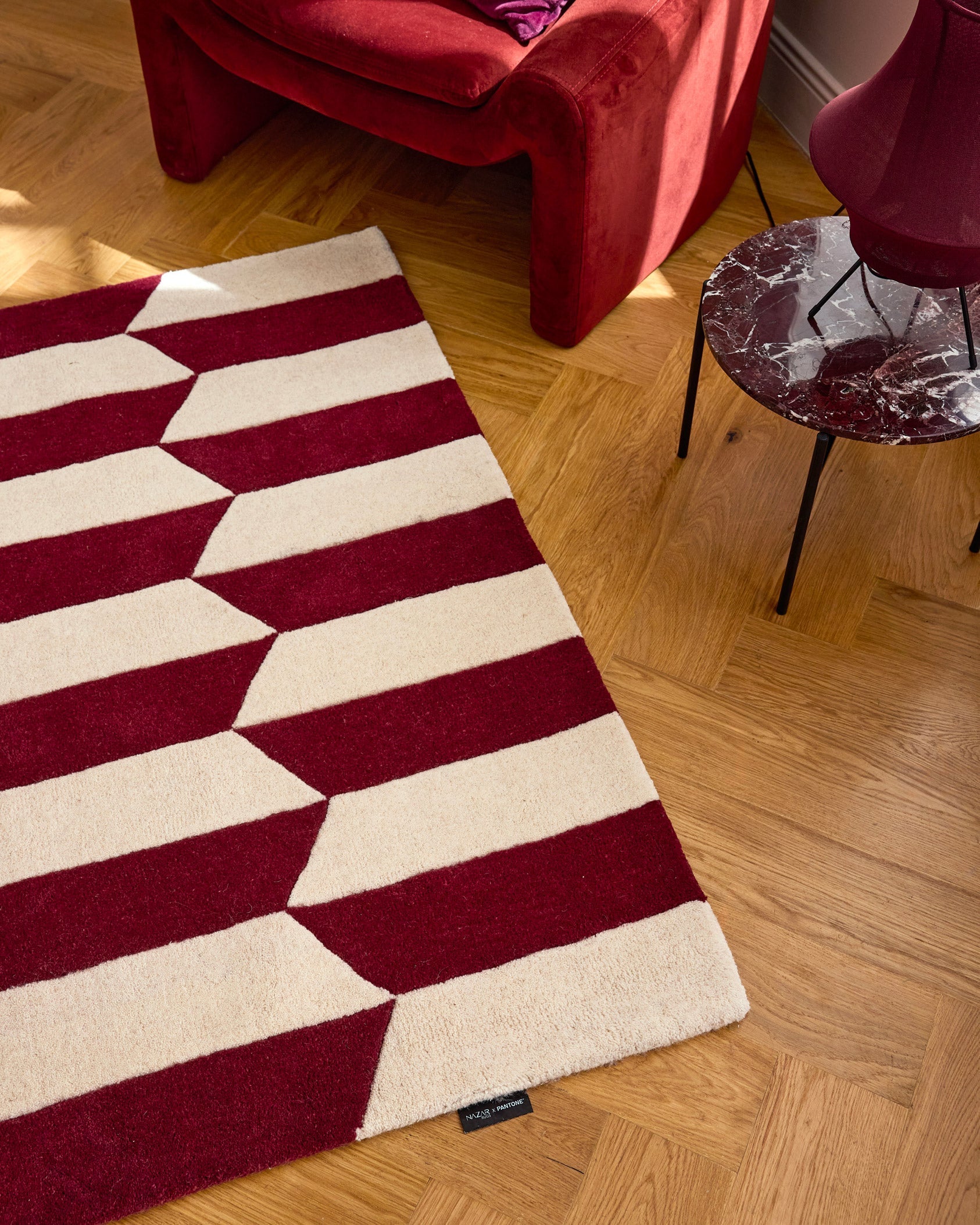Storm red – Wool rug – P_RO1011ROU Storm red