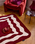 Rouge d'orage – Davy wool rug - Burgundy Rouge d'orage