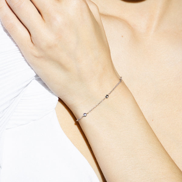 Pulsera "Sunshine" D0.14/5 - Oro blanco 375/1000