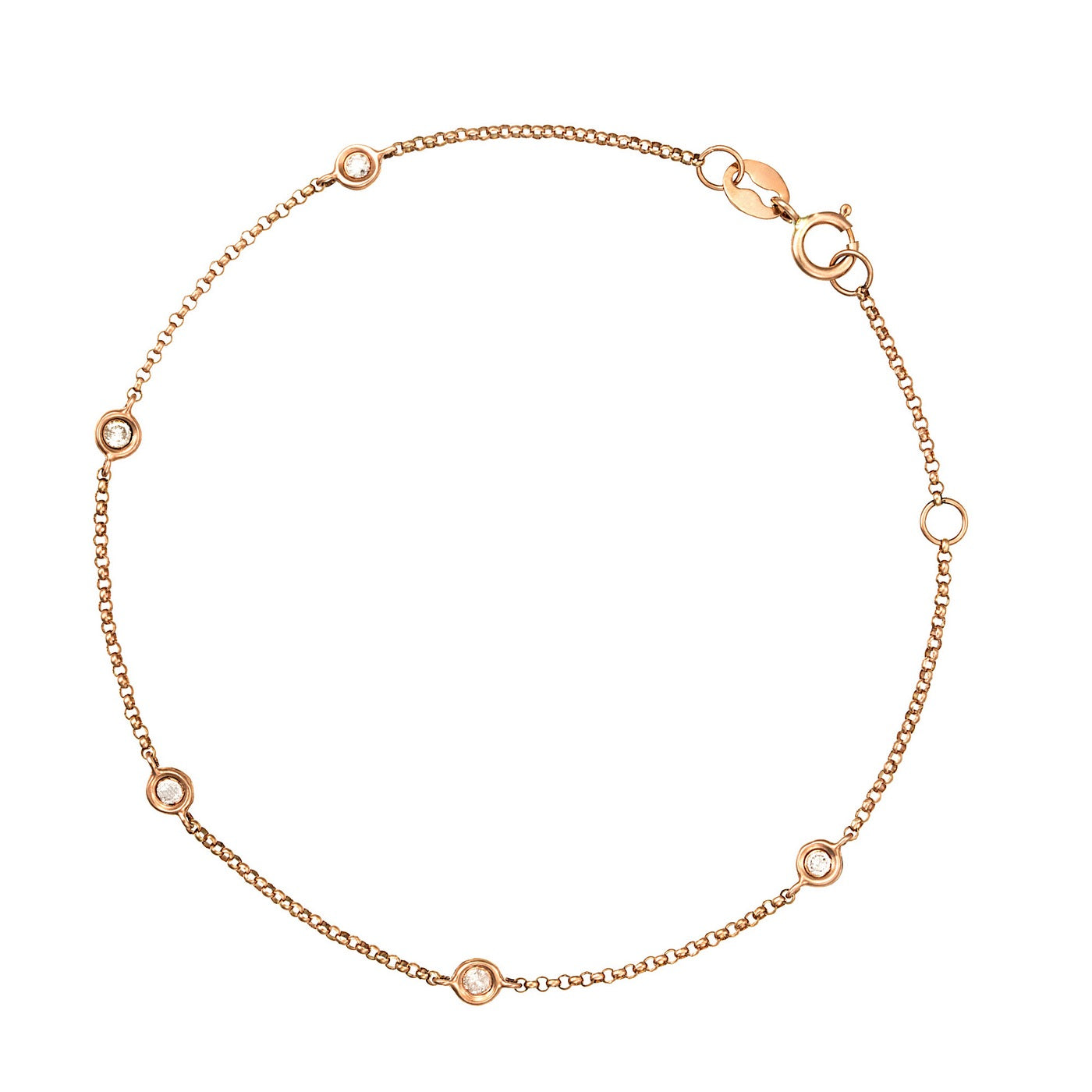 "Sunshine" bracelet D0.14/5 - 375/1000 Rose Gold