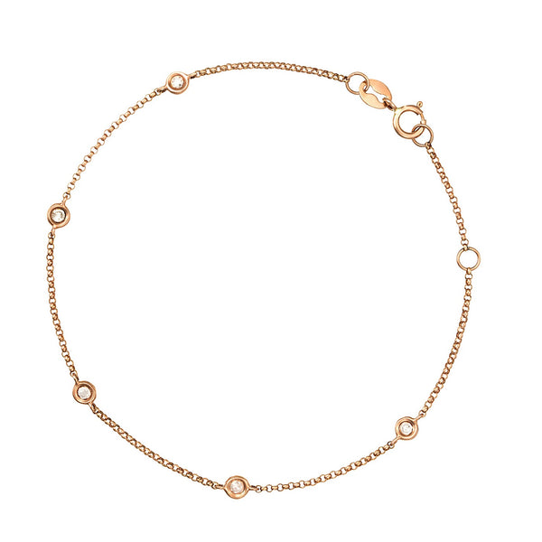 "Sunshine" bracelet D0.14/5 - 375/1000 Rose Gold