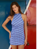 Vestido a cuadros azul