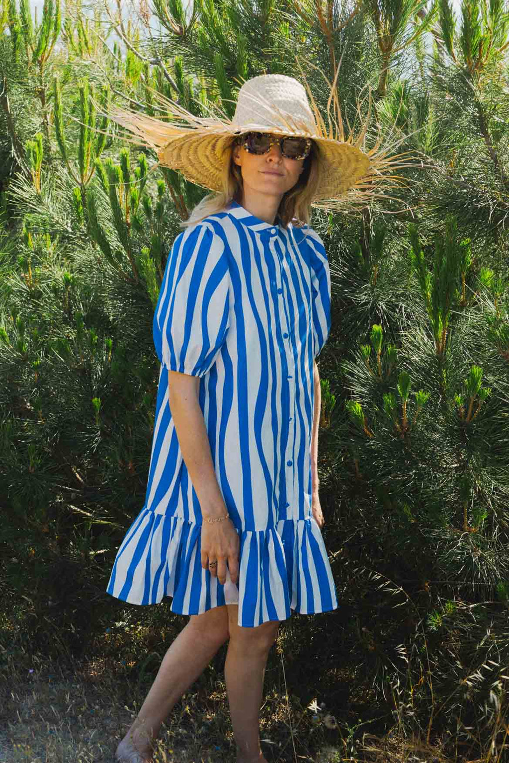 Clementine Blue Lines Dress
